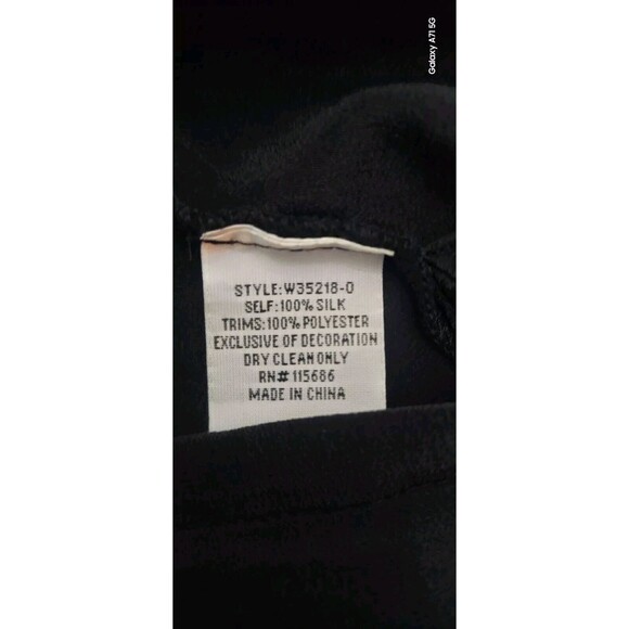 JOHNNY WAS WORKSHOP SILK Embroidered Floral Black  Bohemian Tunic Top SZ S - Picture 6 of 8